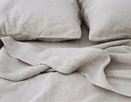 solid washed hemp sheet set