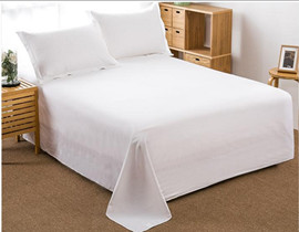 white poly cotton bed sheet